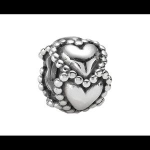 Pandora silver everlasting heart charm